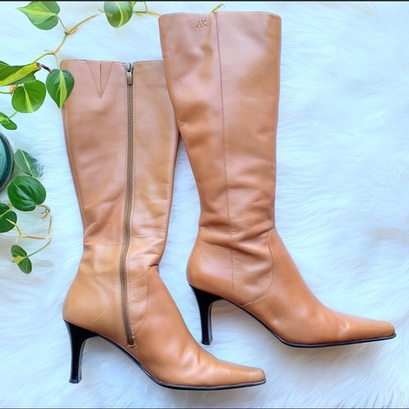 tan knee boots